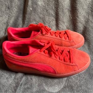 Puma Vibrant Red Suede Shoes